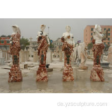 Gemischte Farbe Marmor Vier Jahreszeit Statuen